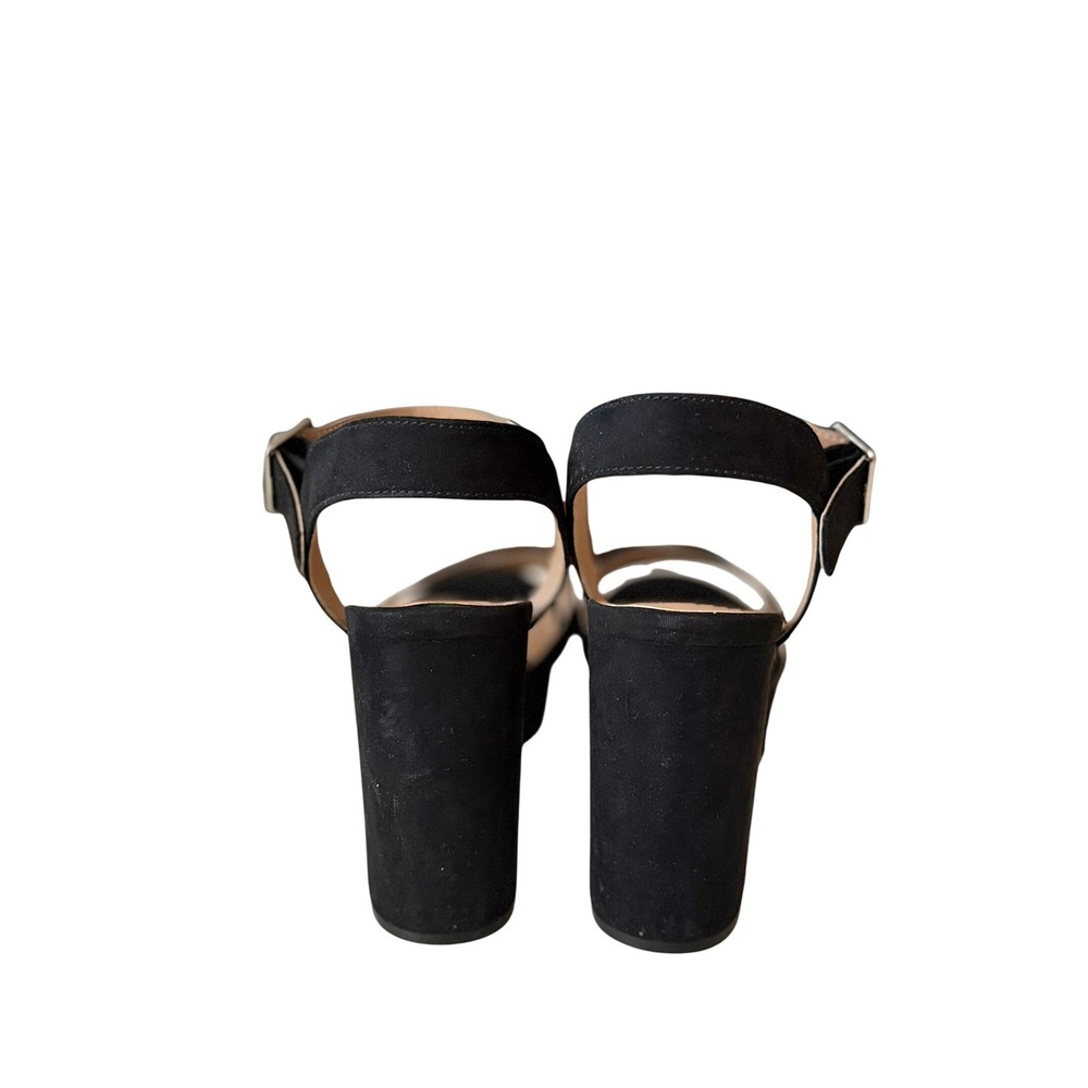 Sun+Stone Dehmii Black Platform Block Heel Sandals Womens 9.5 M Crisscross Strap - Picture 3 of 6